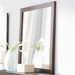 Coaster Lorretta Framed Dresser Mirror in Dark Brown Finish
