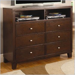 Coaster Lorretta TV Dresser with Shelves and Drawers in Dark Brown