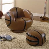 Coaster Kids Sports Chairs Small Kids Basketball Chair and Ottoman