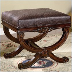 Coaster Benches Traditional Upholstered Leather Like Vinyl Bench