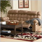 rent to own furniture Coaster Jameson Overstuffed Dual Reclining Sofa in Mocha Microfiber
