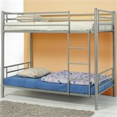 Coaster Denley Metal Bunk Bed in Silver Finish