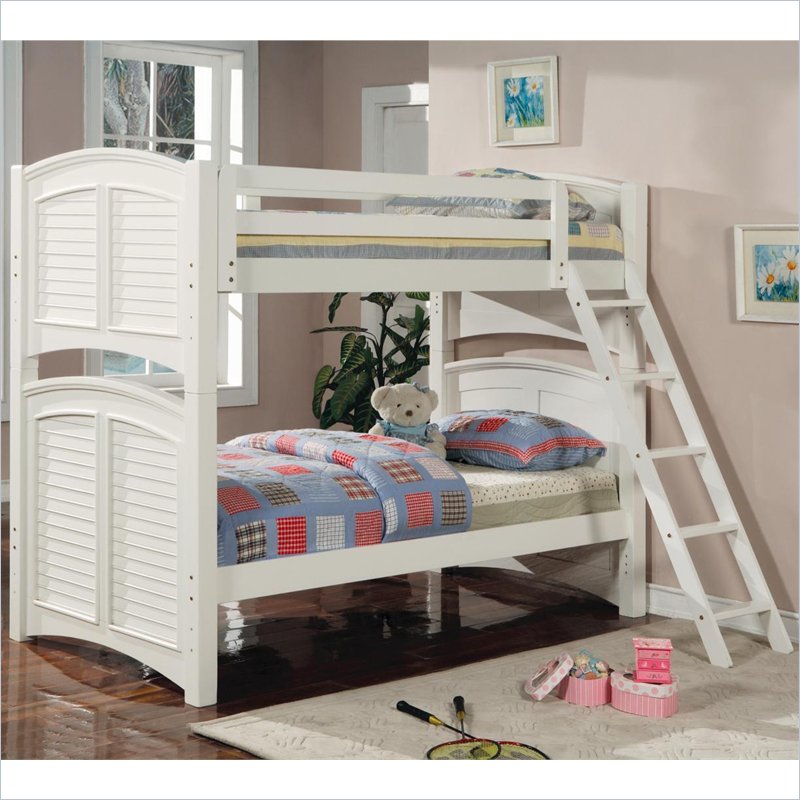 Coaster Twin over Twin/Full Louvered Bunk Bed