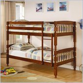 Coaster Coral Bunk Bed in Brown Pine Finish