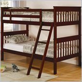 Coaster Parker Slat Bunk Bed in Rich Dark Cappuccino Finish