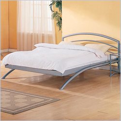 Coaster Robbinsville Queen Metal Platform Bed in Silver Finish