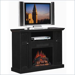 Coaster Fireplaces Laminate Black Ash Media Mantel Electric Fireplace