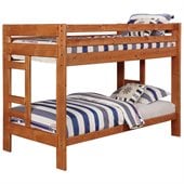 Coaster Wrangle Hill Twin over Twin Bunk Bed in Amber Wash Finish