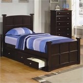 Coaster Jasper Panel Bed in Rich Cappuccino Finish
