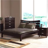Coaster Auburn Queen Platform Bed 2 Piece Bedroom Set in Cappuccino