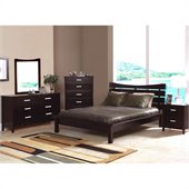 Coaster Auburn Queen Platform Bed 3 Piece Bedroom Set in Cappuccino