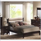 Coaster Bichrome Queen Platform Bed 2 Piece Bedroom Set in Mahogany