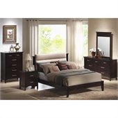 Coaster Kendra Platform Bed 5 Piece Bedroom Set in Mahogany