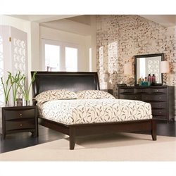 Coaster Phoenix Platform Bed 2 Piece Bedroom Set in Cappuccino