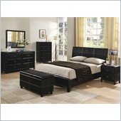Coaster Desiree Queen Upholstered Platform Bed 3 Piece Bedroom Set