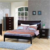 Coaster Auburn Queen Platform Bed 2 Piece Bedroom Set in Cappuccino