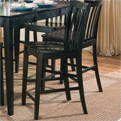 Coaster Pines Counter Height Slat Back Dining Chair in Black