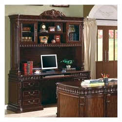 Coaster Union Hill Desk and Hutch in Rich Brown