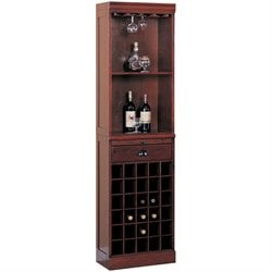Coaster Lambert Traditional Wine Wall Bar Unit in Cherry