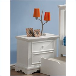 Coaster Hillcrest Classic 2 Drawer Nightstand in Matte White