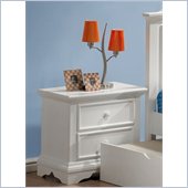 Coaster Hillcrest Classic 2 Drawer Nightstand in Matte White