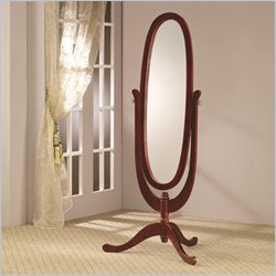 Coaster Accent Cheval Dressing Mirror in Cherry