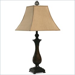 Coaster Fabric Shade Table Lamp in Tan Fabric