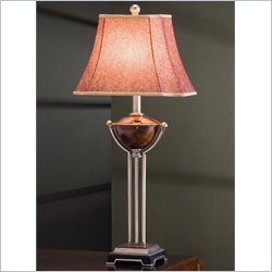 Coaster Fabric Shade Table Lamp in Cranberry Fabric