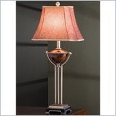Coaster Fabric Shade Table Lamp in Cranberry Fabric