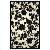 Coaster Domain of Black Flowers Rug
