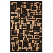 Coaster Mink Black Geometric Rug