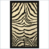 Coaster Zebra Pattern Bordered Rug