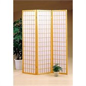 Coaster Three Panel Screen Room Divider in Natural
