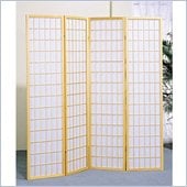 Coaster Four Panel Screen Room Divider in Natural