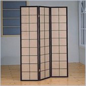Coaster Three Panel Screen Room Divider in Black