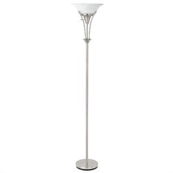Coaster Floor Lamp in Brushed Steel