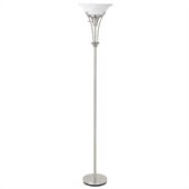 Coaster Floor Lamp in Brushed Steel