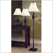 Coaster Three Piece Lamp Set in Dark Brown
