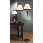 Coaster Three Piece Lamp Set in Black