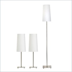 Coaster Three Piece Lamp Set in White