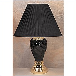 Coaster Spiral Shaped Table Lamp in Black