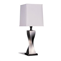 Coaster Twisted Base Table Lamp in Silver