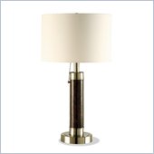 Coaster Table Lamp in Cappuccino and Satin Nickel