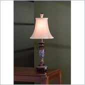 Coaster Table Lamp in Wood and Antique Silver