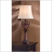 Coaster Traditional Style Table Lamp in Mahogany