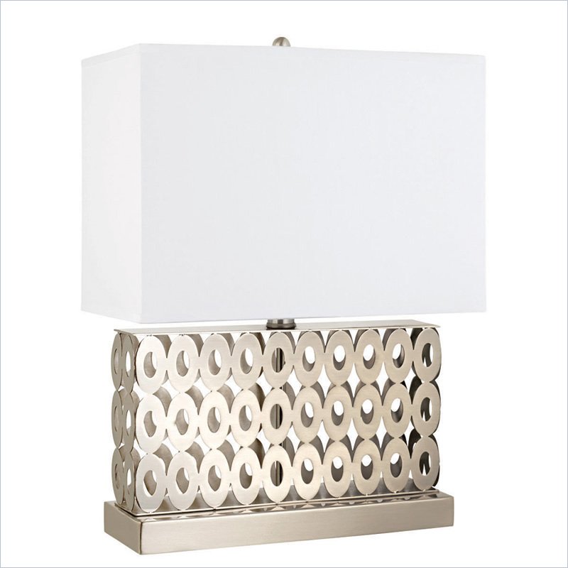 Coaster Contemporary Table Lamp in Brushed Steel