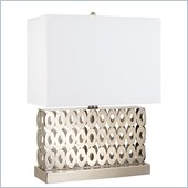 Coaster Contemporary Table Lamp in Brushed Steel