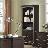 Coaster Garson Open Bookcase with Storage Cabinet Base in Cappuccino