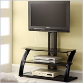 Coaster TV Stand with Hanging Support in Black
