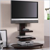 Coaster Contemporary Tiered Media Console with Bracket in Gunmetal